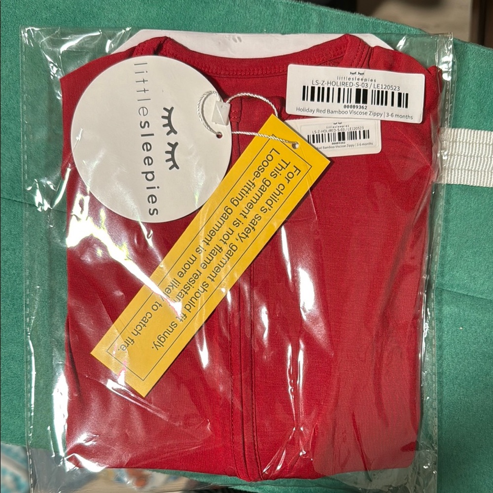NWT Little Sleepies Holiday Red Zippy